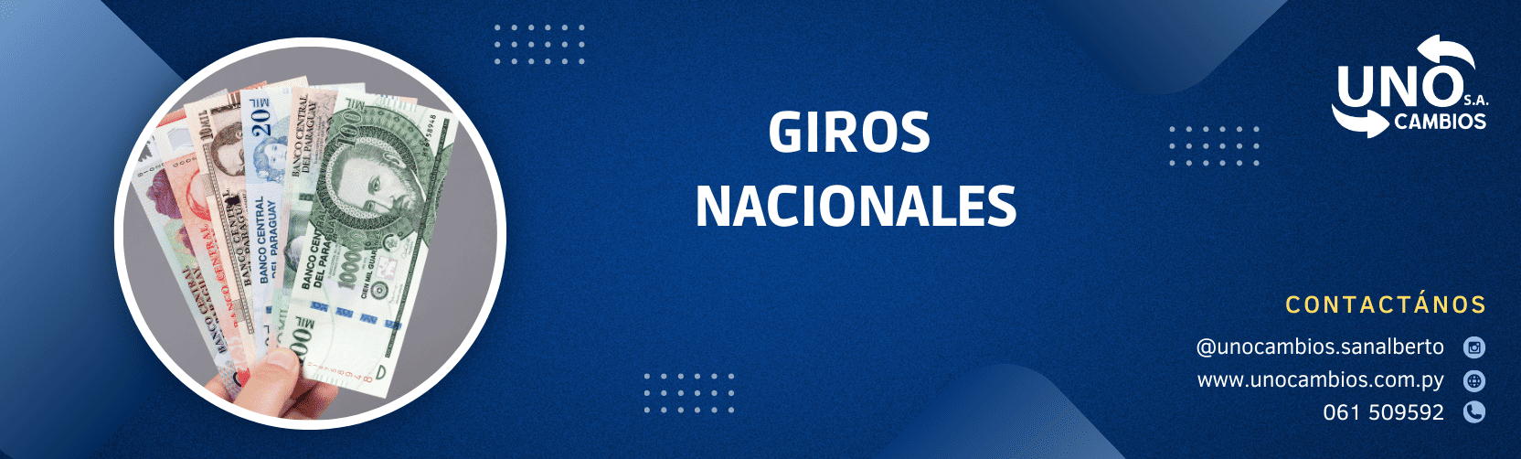 Giros Nacionales e Internacionales, Uno Cambios S.A.